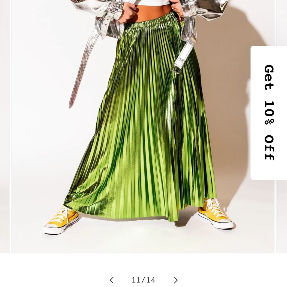 Dressed in LALA Vibrant Green Maxi Skirt